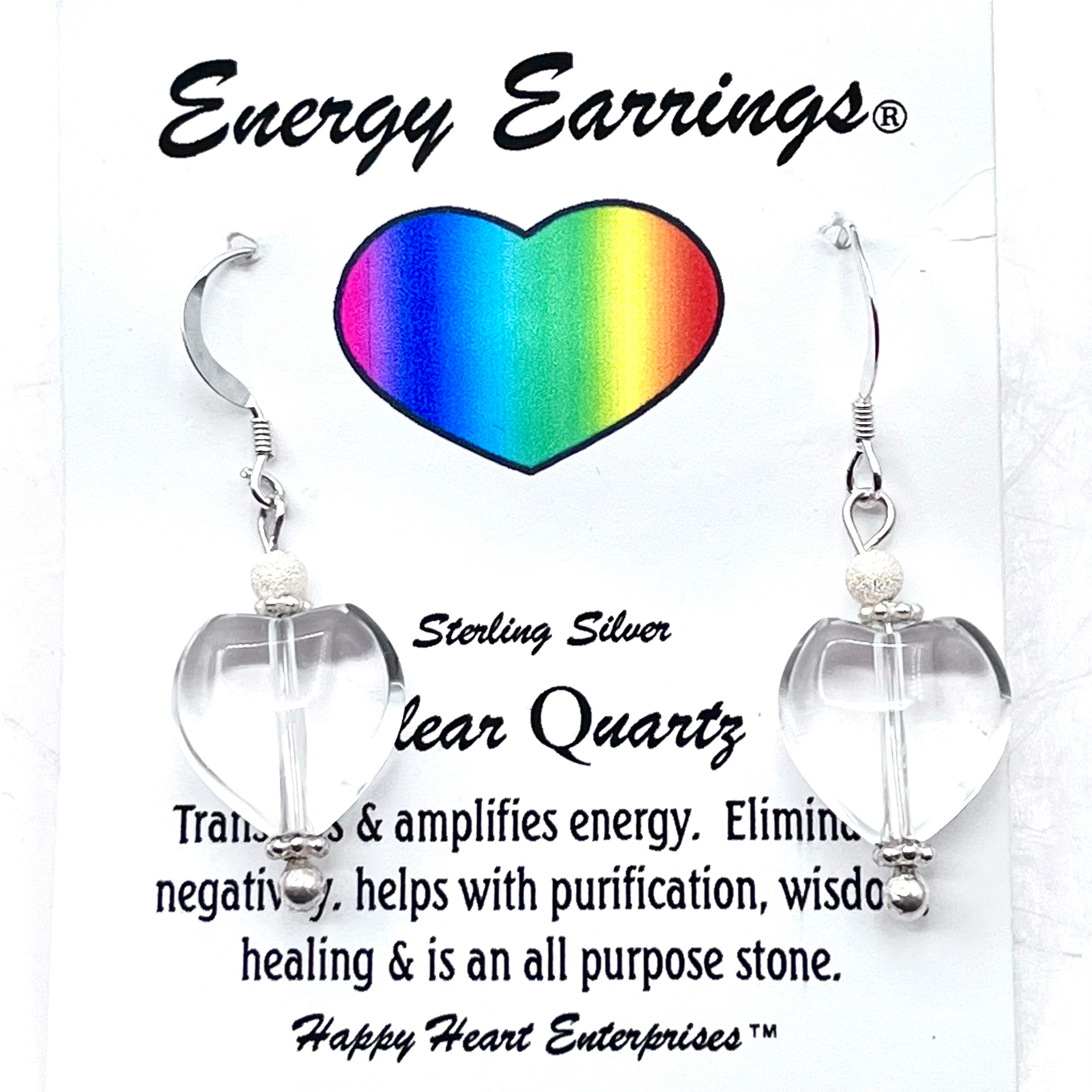 Clear Quartz Energy Earrings