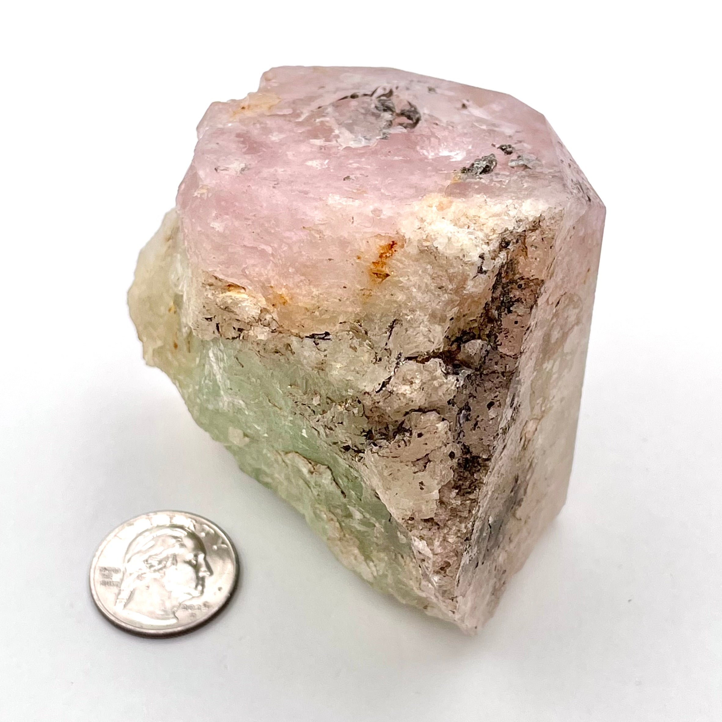 Stunning Natural Morganite w/ Aquamarine, Polished Face