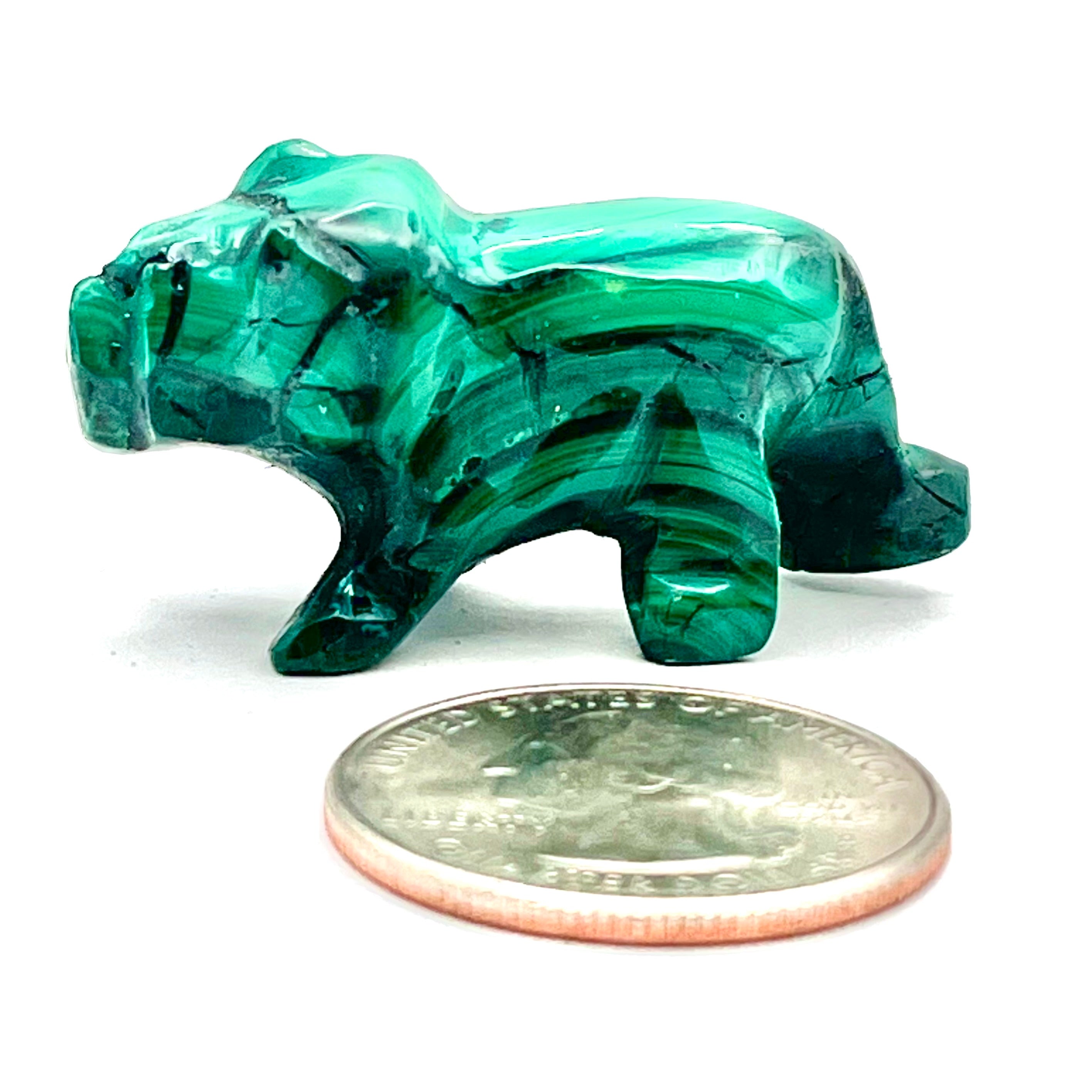 Malachite Animal Carving- Lion
