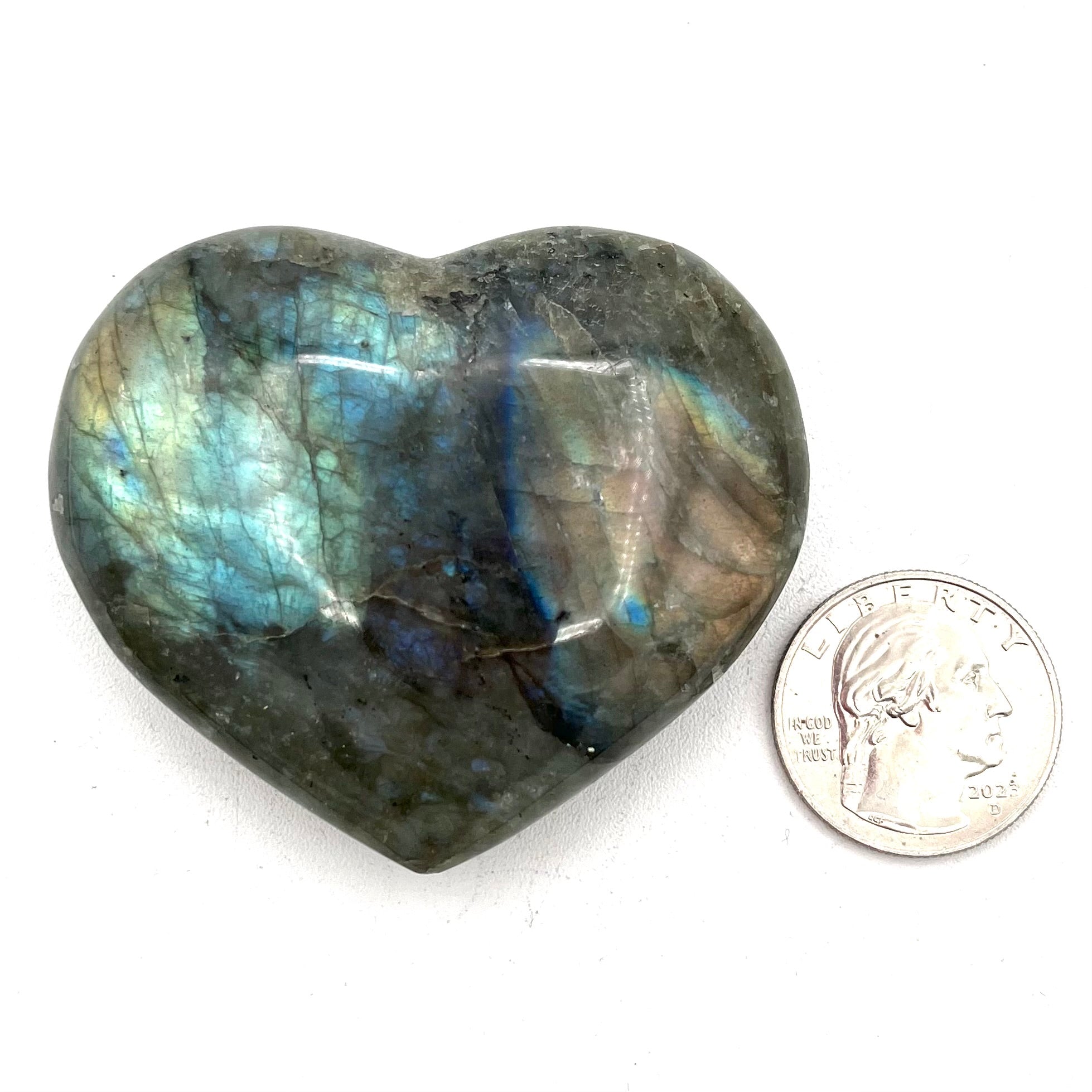 Labradorite Heart