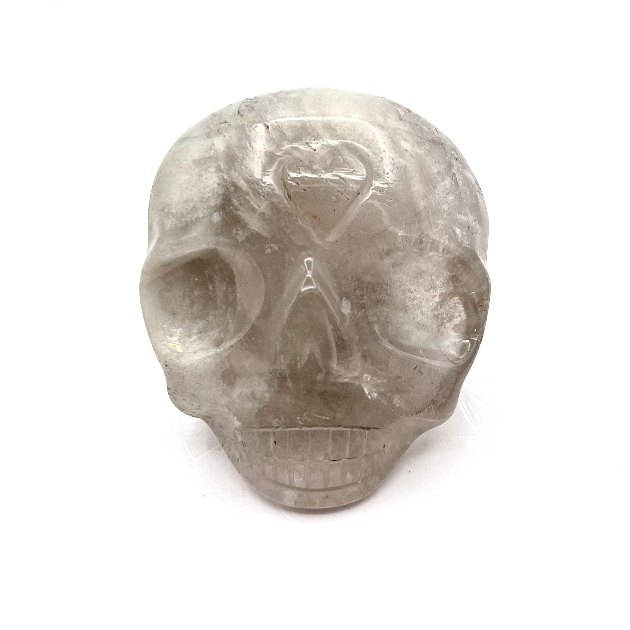 Smoky Quartz Skull Palmstone