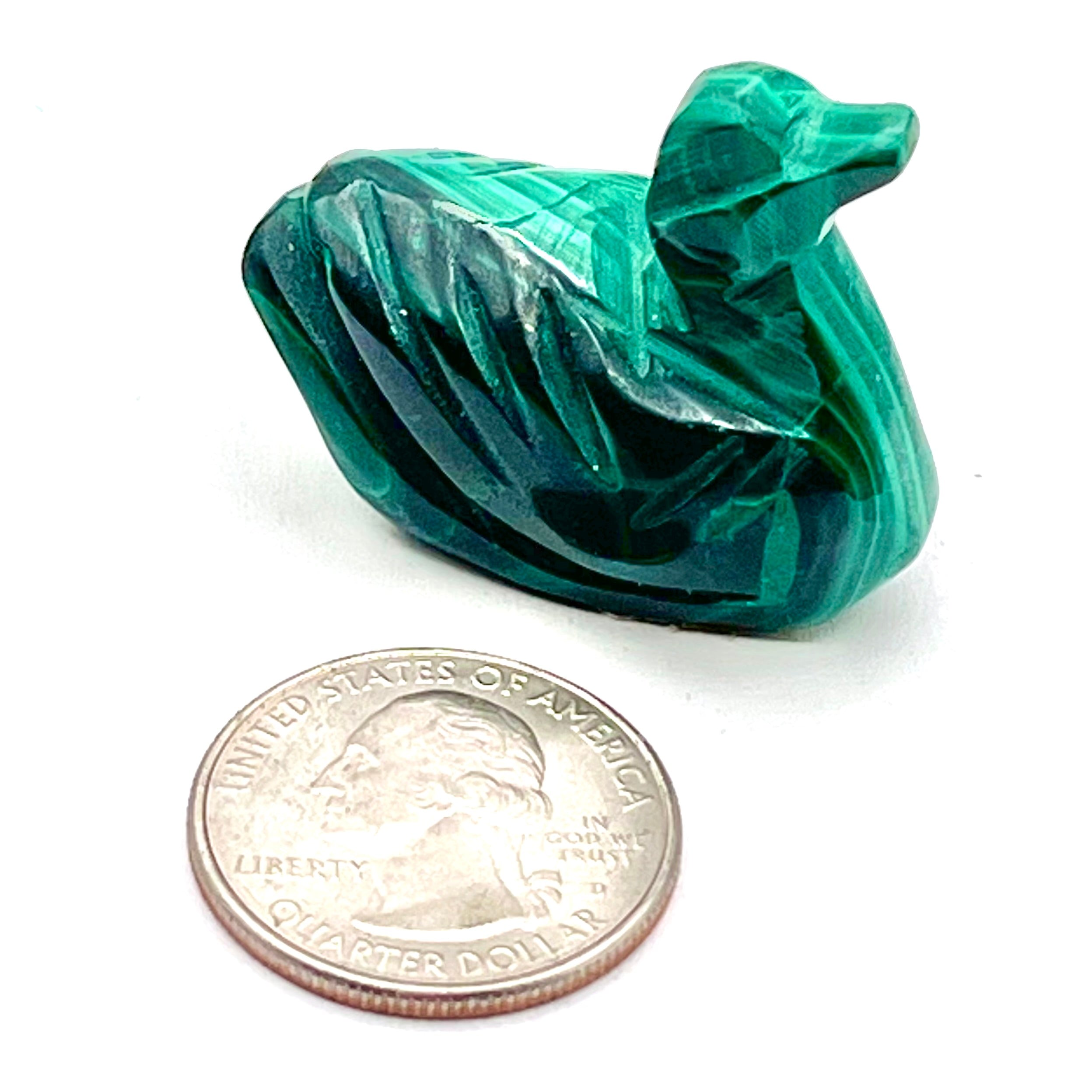 Malachite Animal Carving- Duck