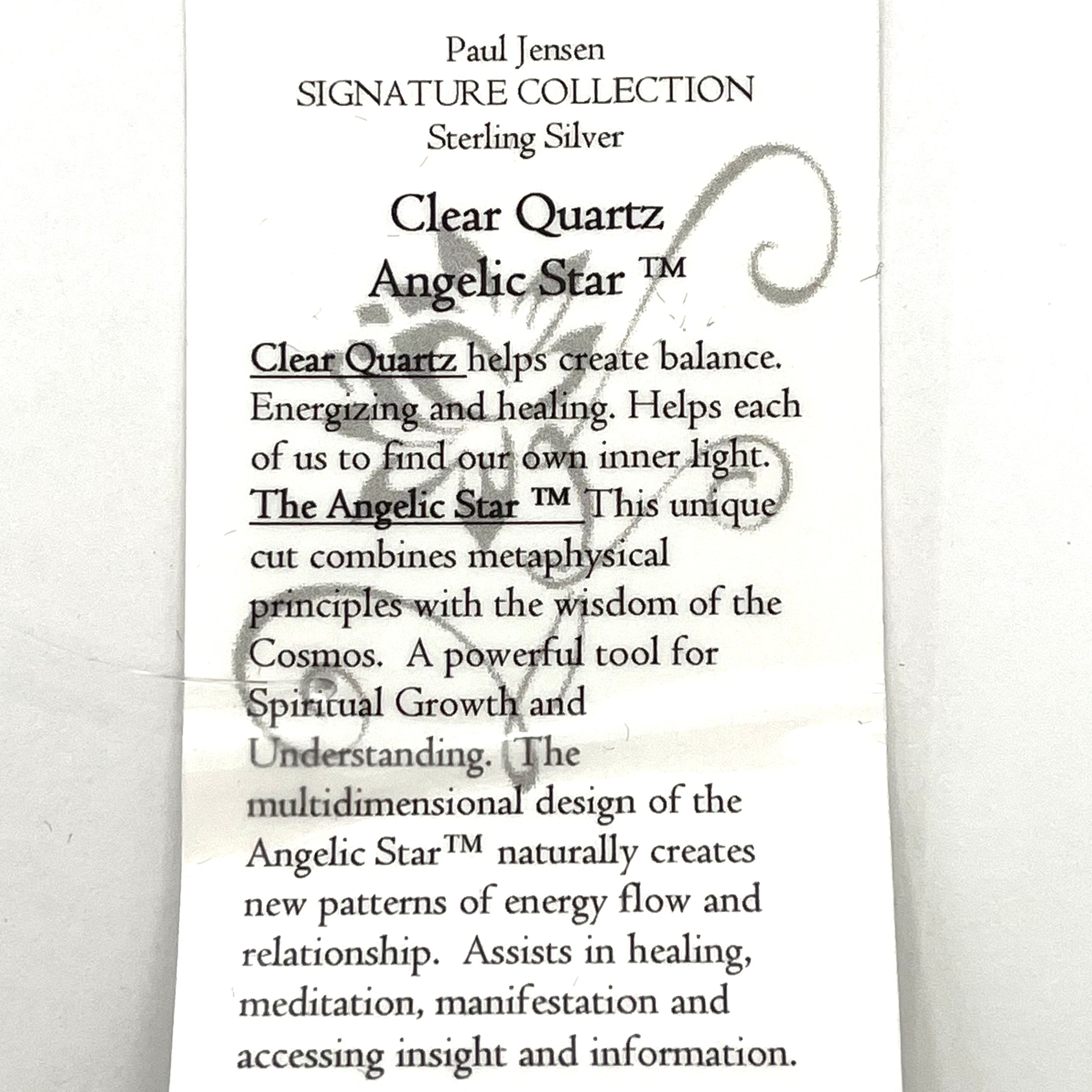 Clear Quartz Angelic Star Necklace- Paul Jensen Signature Collection