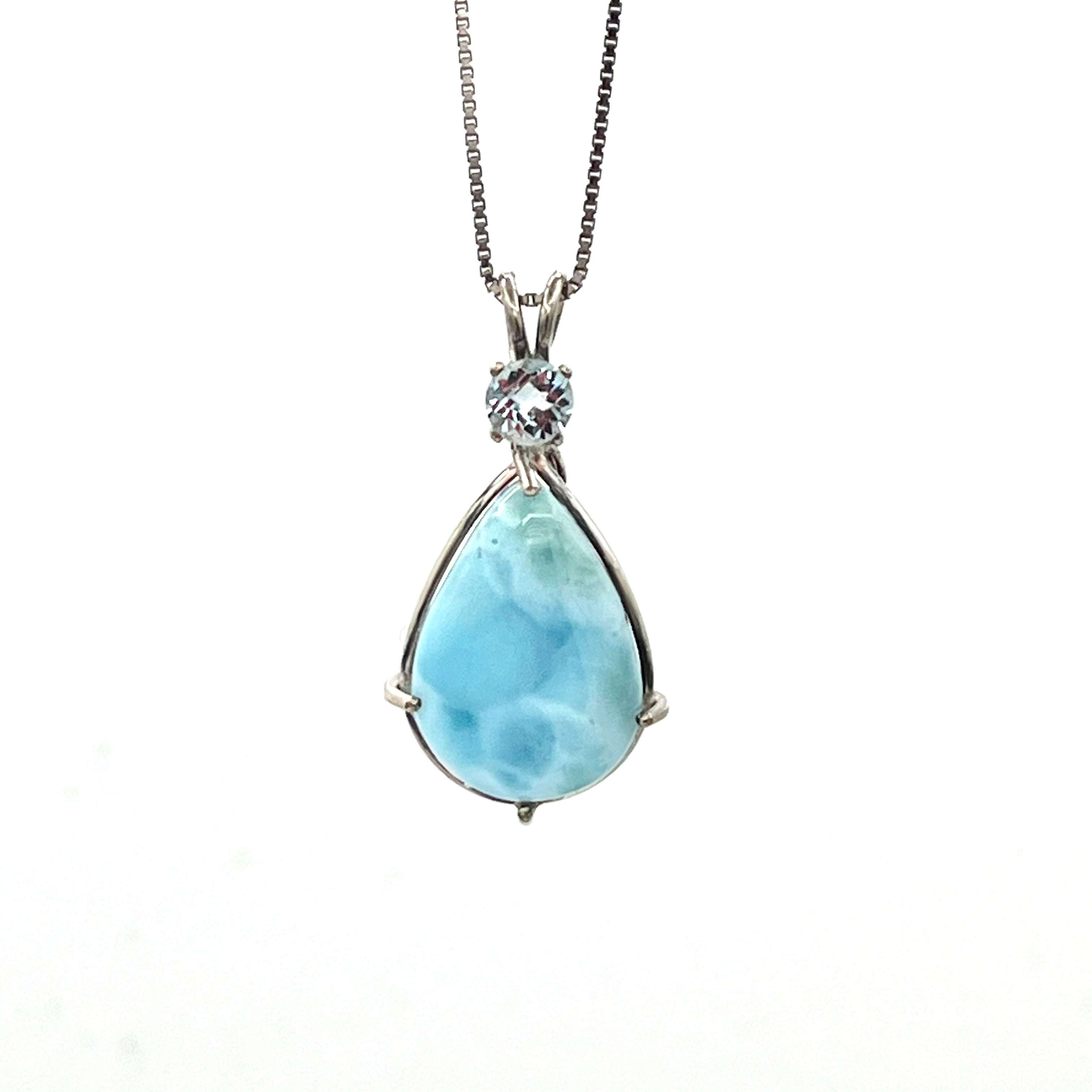 Larimar w/ Blue Topaz Necklace- Paul Jensen Signature Collection