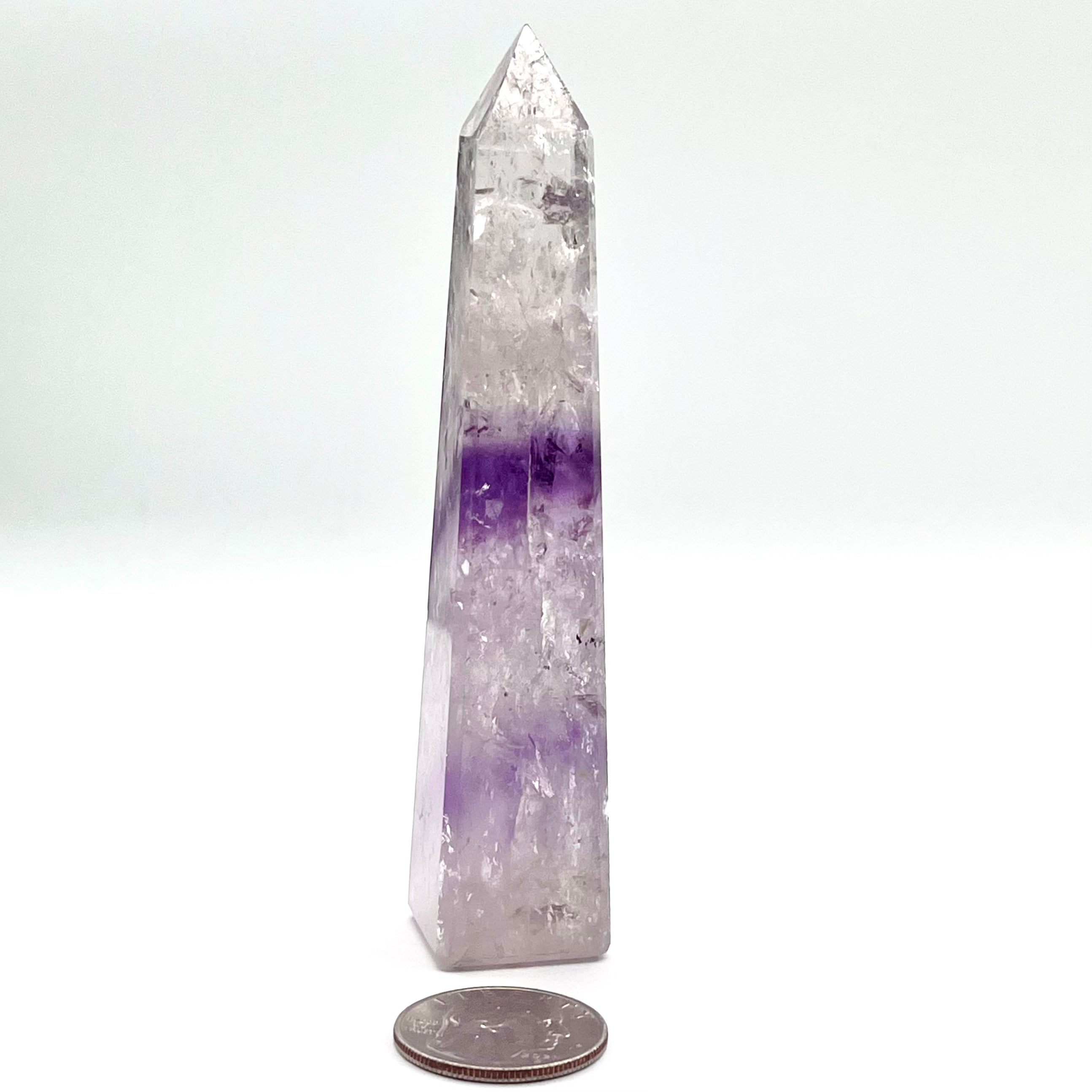 Gorgeous Amethyst Quartz Obelisks- Exquisite Clarity, Full of Rainbows