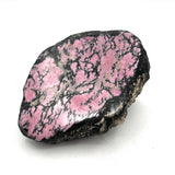 Raw Rhodonite/ Polished Face