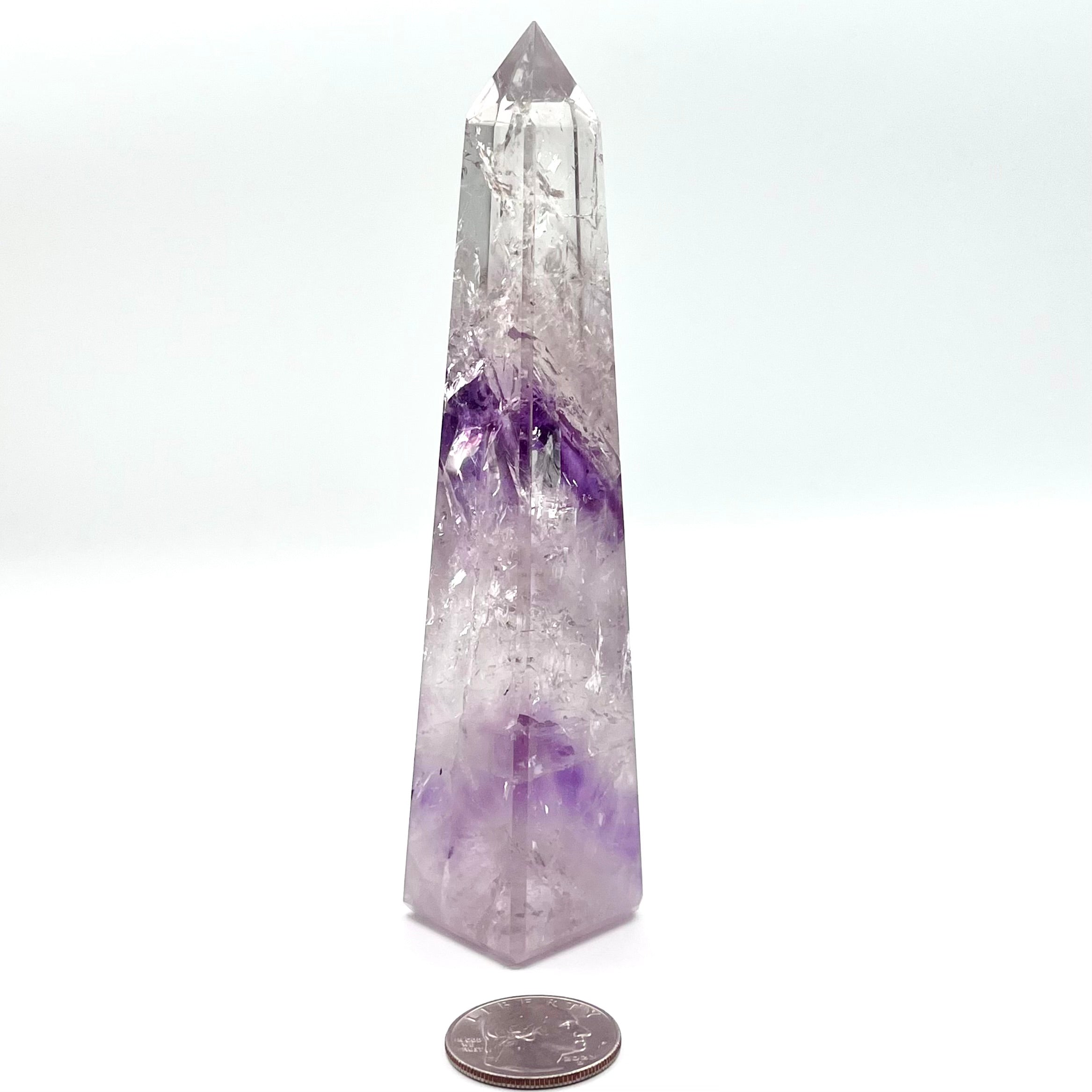Gorgeous Amethyst Quartz Obelisks- Exquisite Clarity, Full of Rainbows