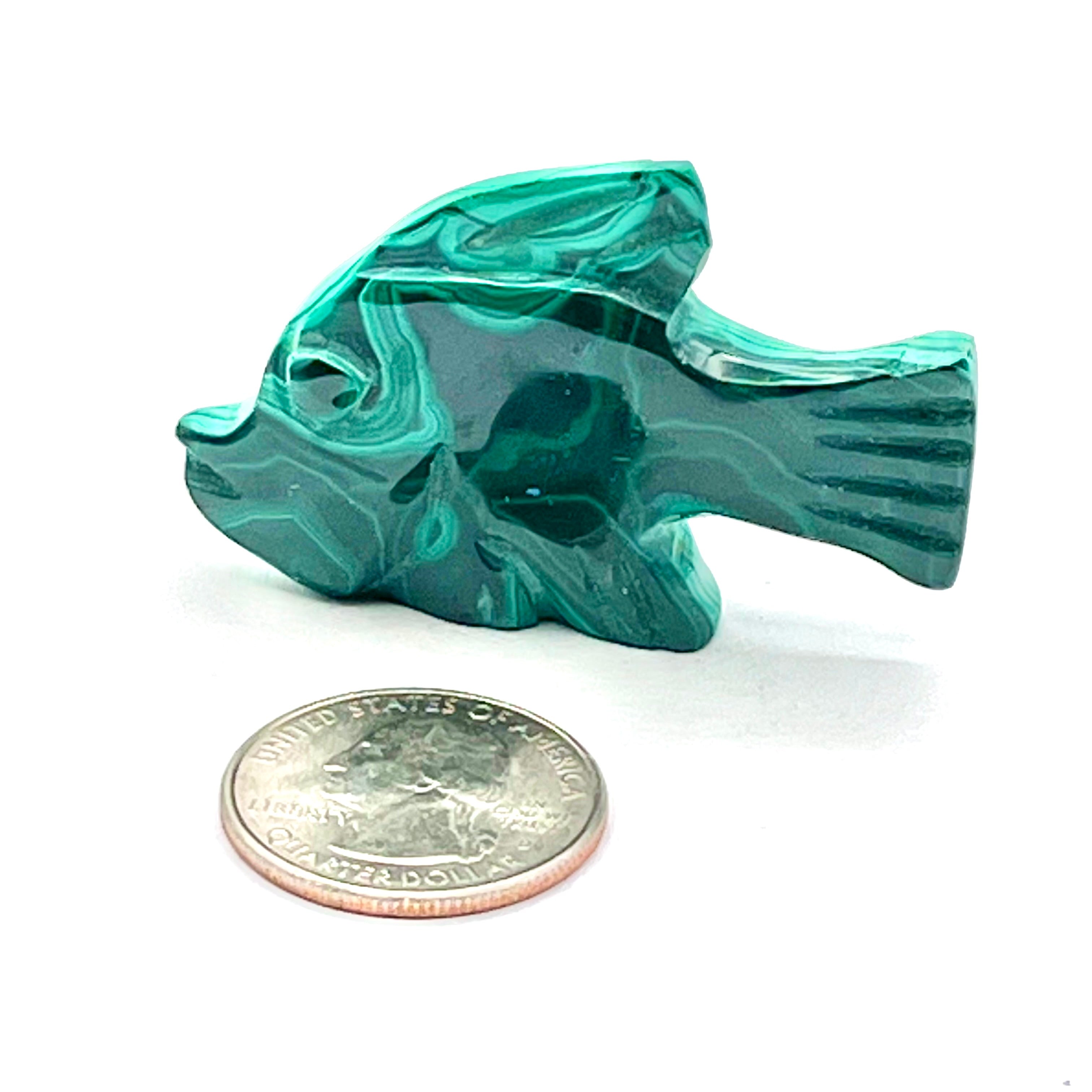 Malachite Animal Carving- Fish