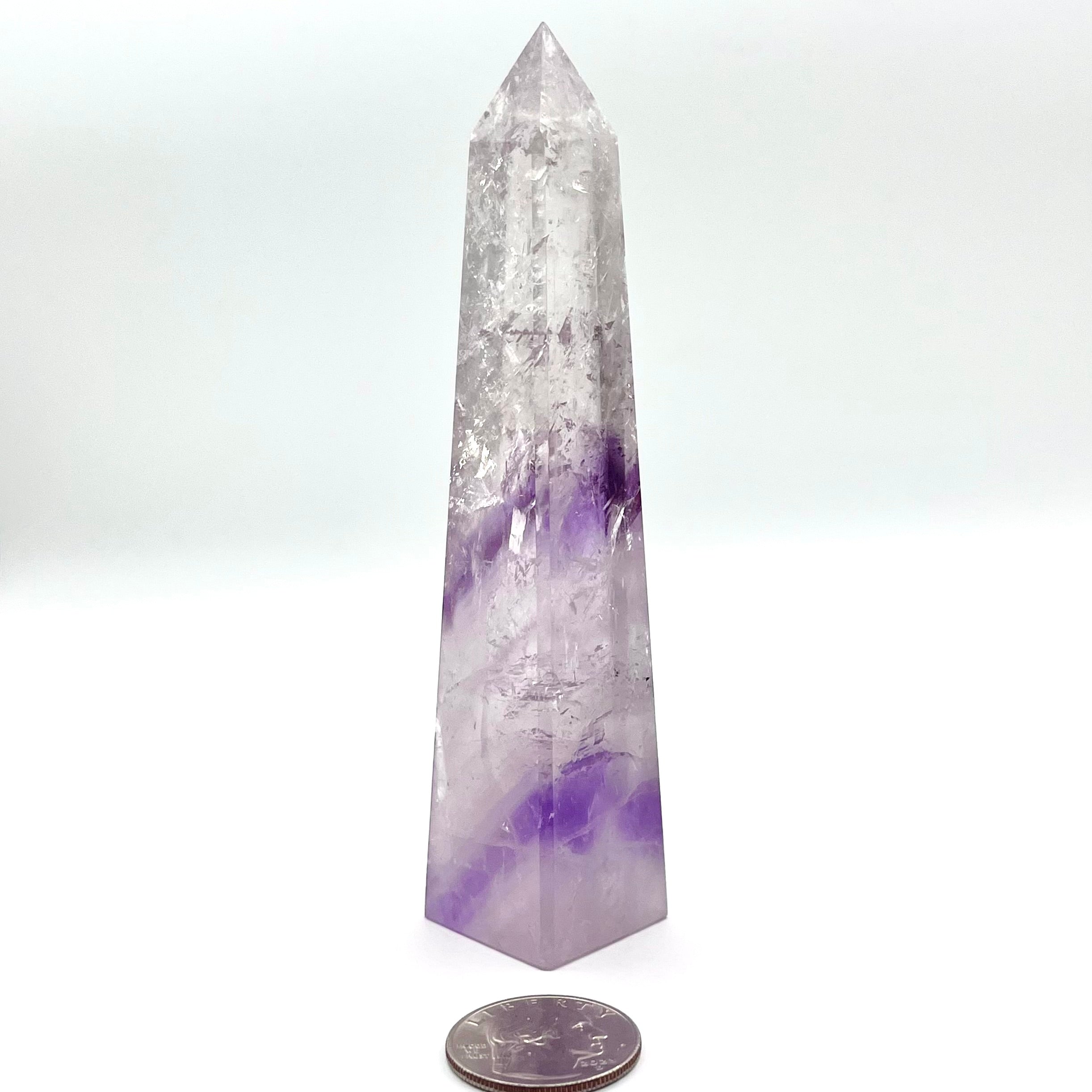 Gorgeous Amethyst Quartz Obelisks- Exquisite Clarity, Full of Rainbows