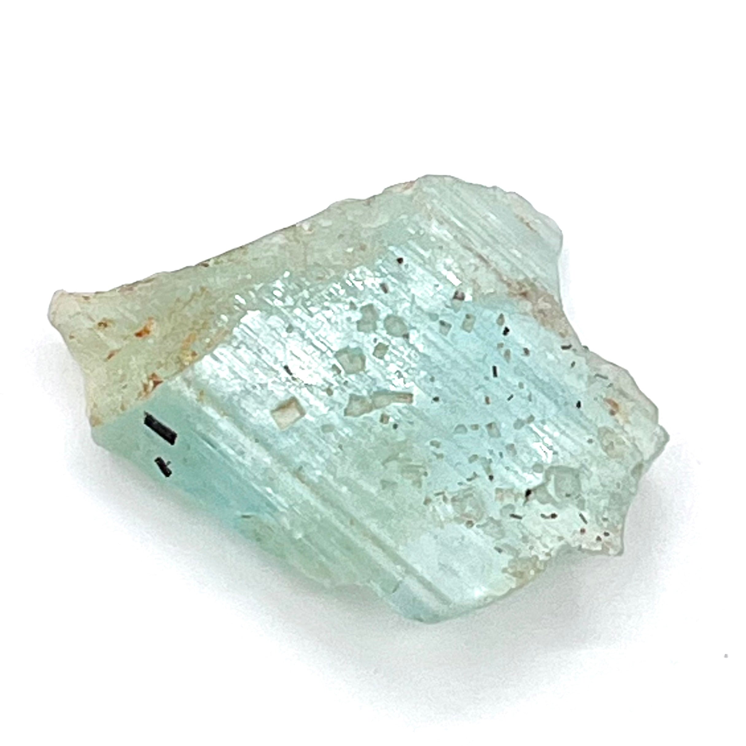 Beautiful Aquamarine Natural Slice w/ Polished Side