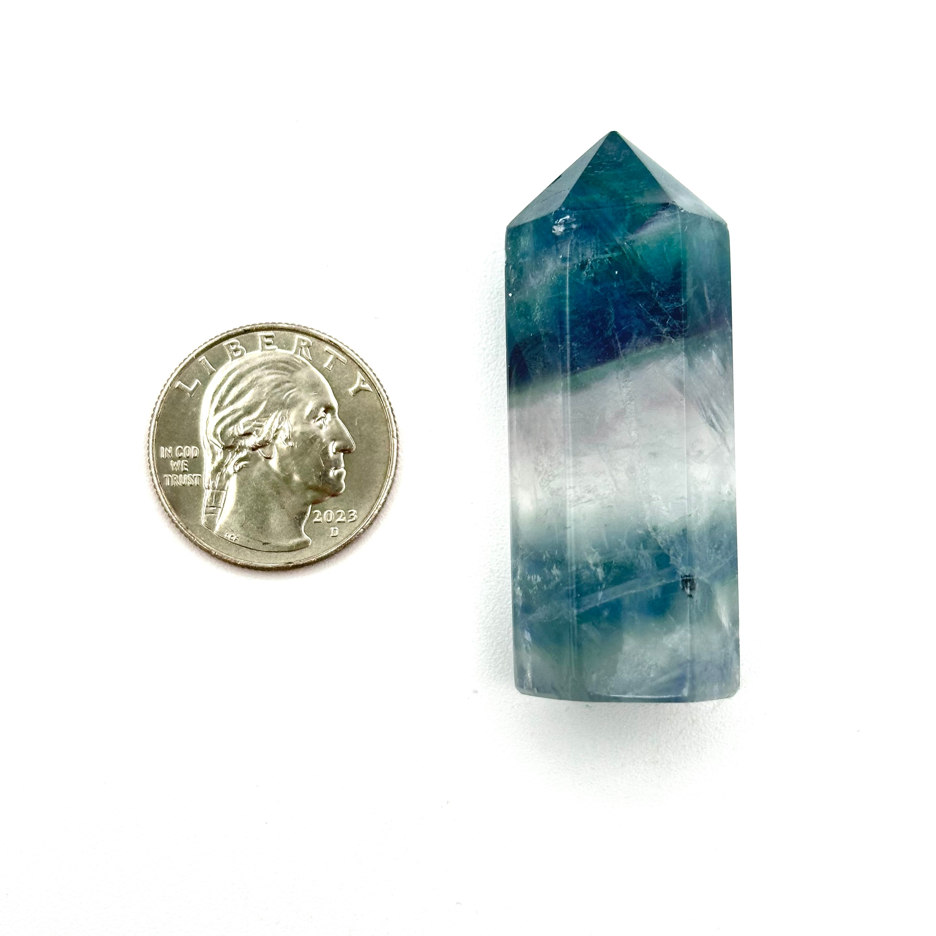 Blue Rainbow Fluorite Points