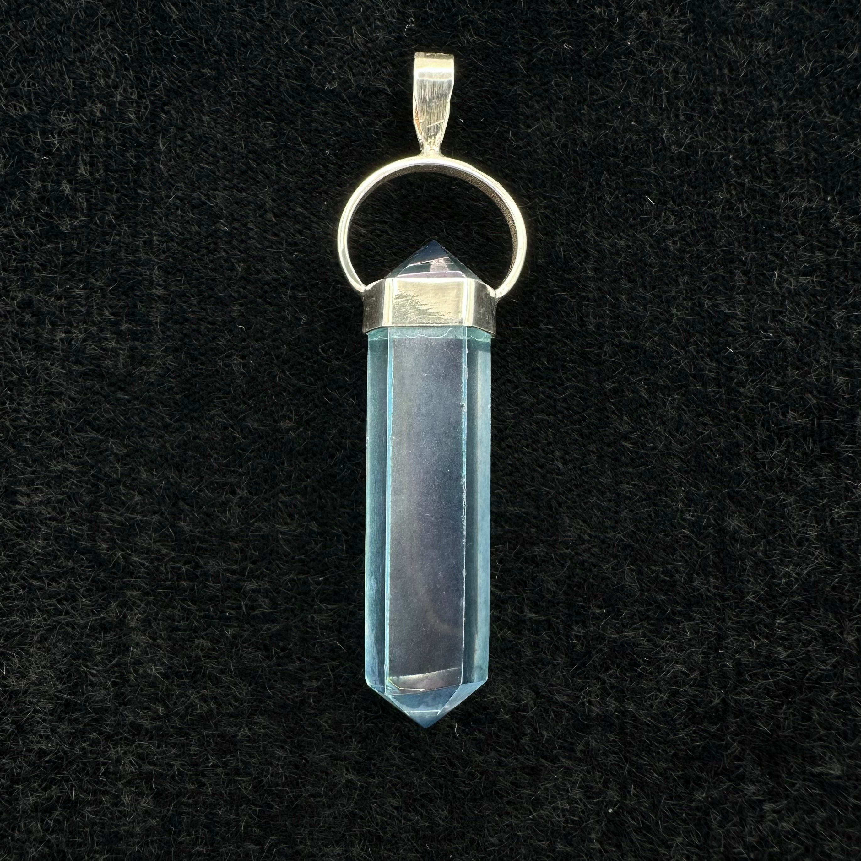 Aqua Aura Quartz Pendant