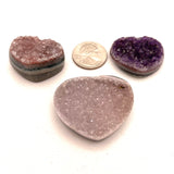 Mini Amethyst Druzy Heart 1oz