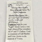 Siberian Blue Quartz Mini Magician Stone w/ Round Cut Danburite Necklace- Paul Jensen Signature Collection