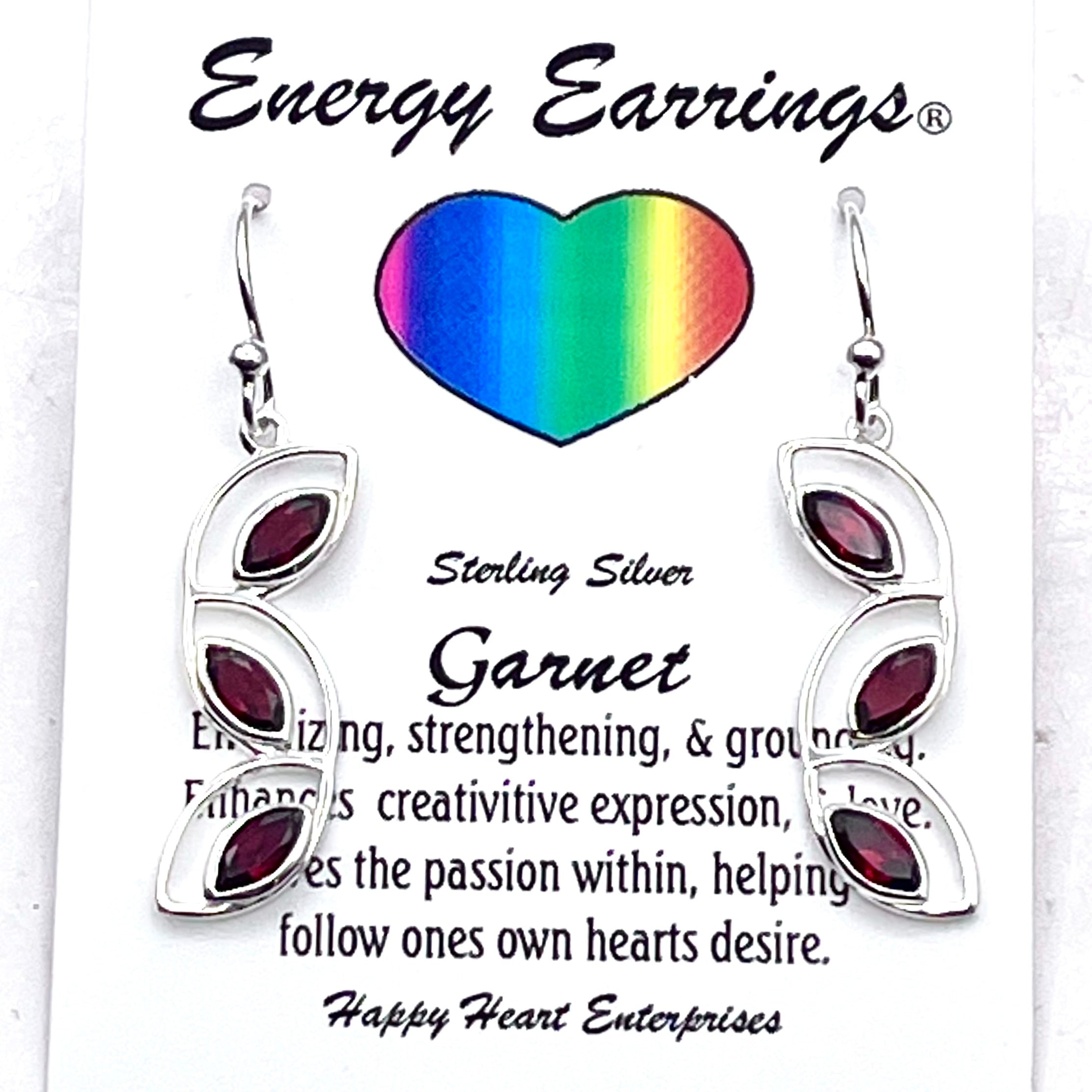 Garnet Energy Earrings