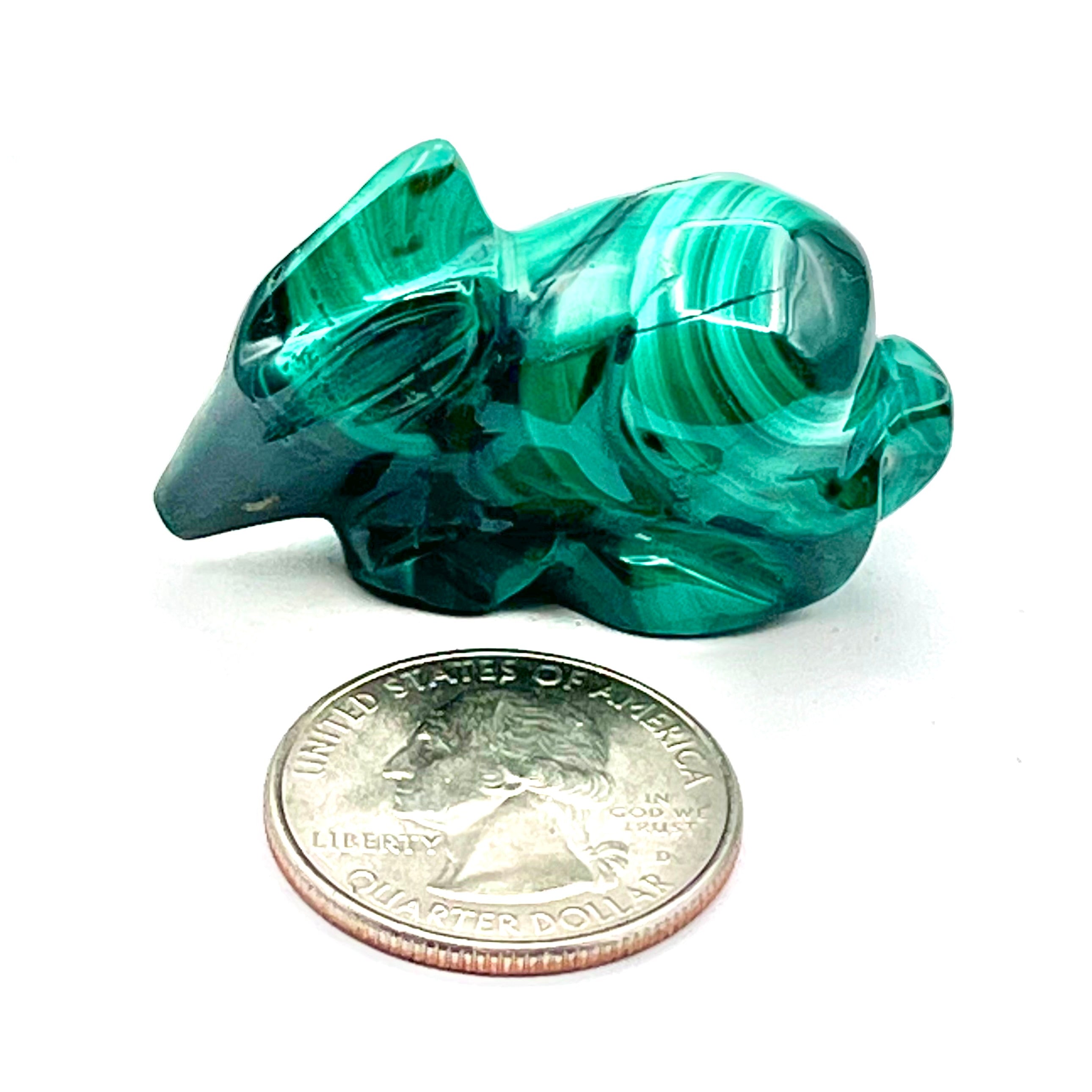 Malachite Animal Carving- Rabbit