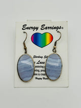 Blue Lace Agate Energy Earrings