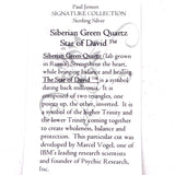 Siberian Green Quartz Star of David Necklace- Paul Jensen Signature Collection