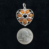 Amber Heart Pendant