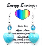 Aqua Aura& Amazonite Energy Earrings