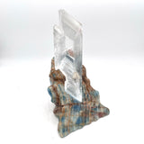 Twin Selenite Blue Onxy Lamp
