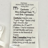 Danburite Mini Radiant Heart w/ Trillion Cut Pink Tourmaline Necklace- Paul Jensen Signature Collection