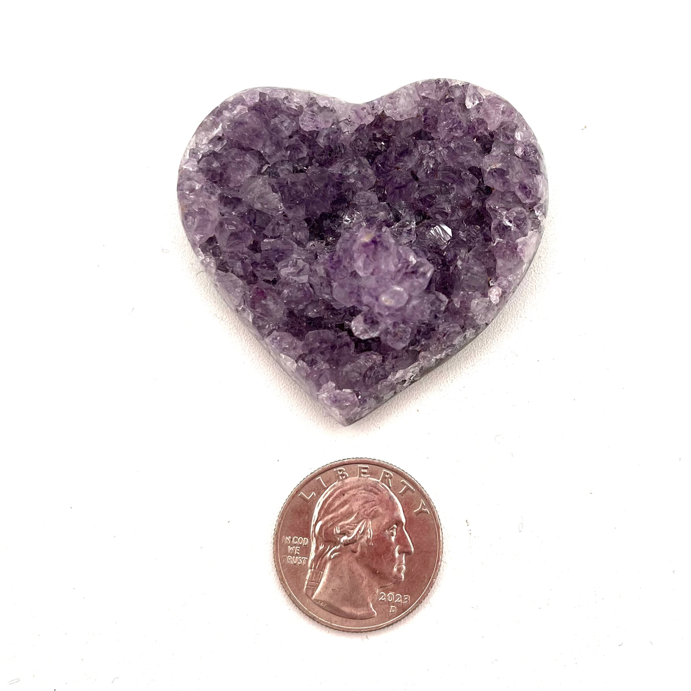 Amethyst Druzy Heart