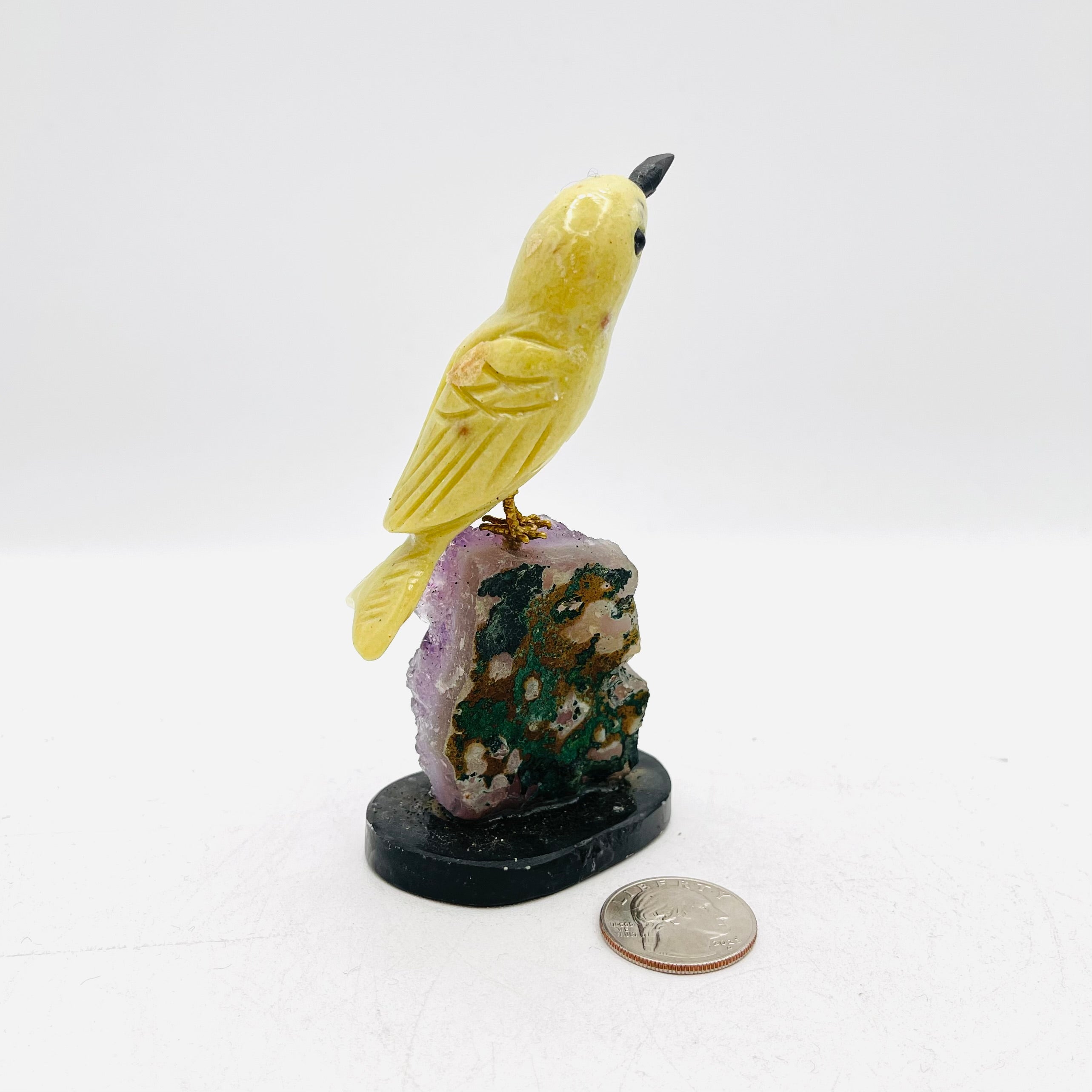 Carved Hummingbird Varied Stones