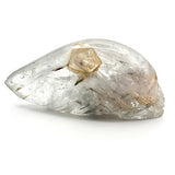 Smoky Quartz w/ Golden Healer Traveler Skull