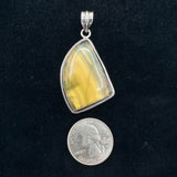 Yellow Rainbow Fluorite Pendant