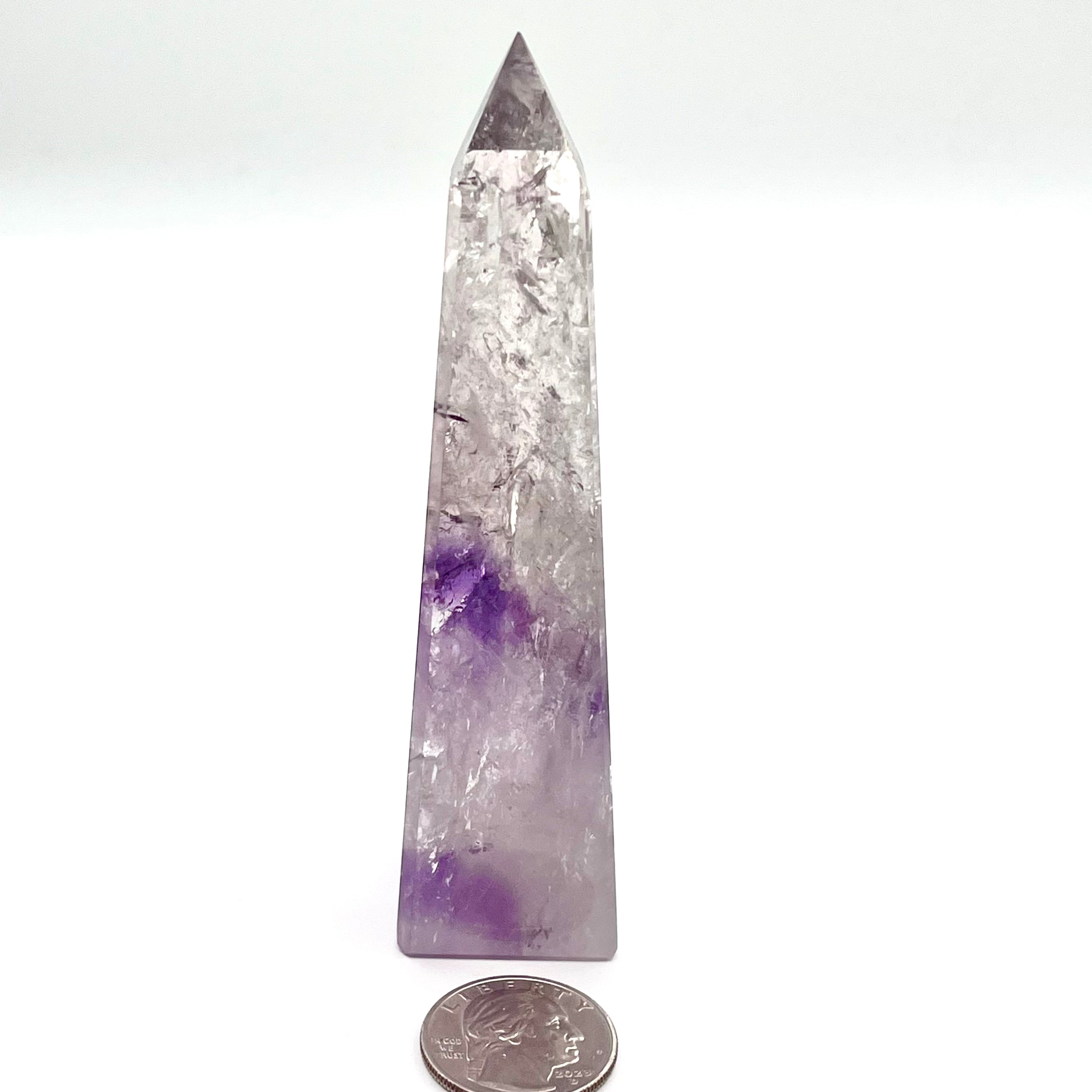 Gorgeous Amethyst Quartz Obelisks- Exquisite Clarity, Full of Rainbows