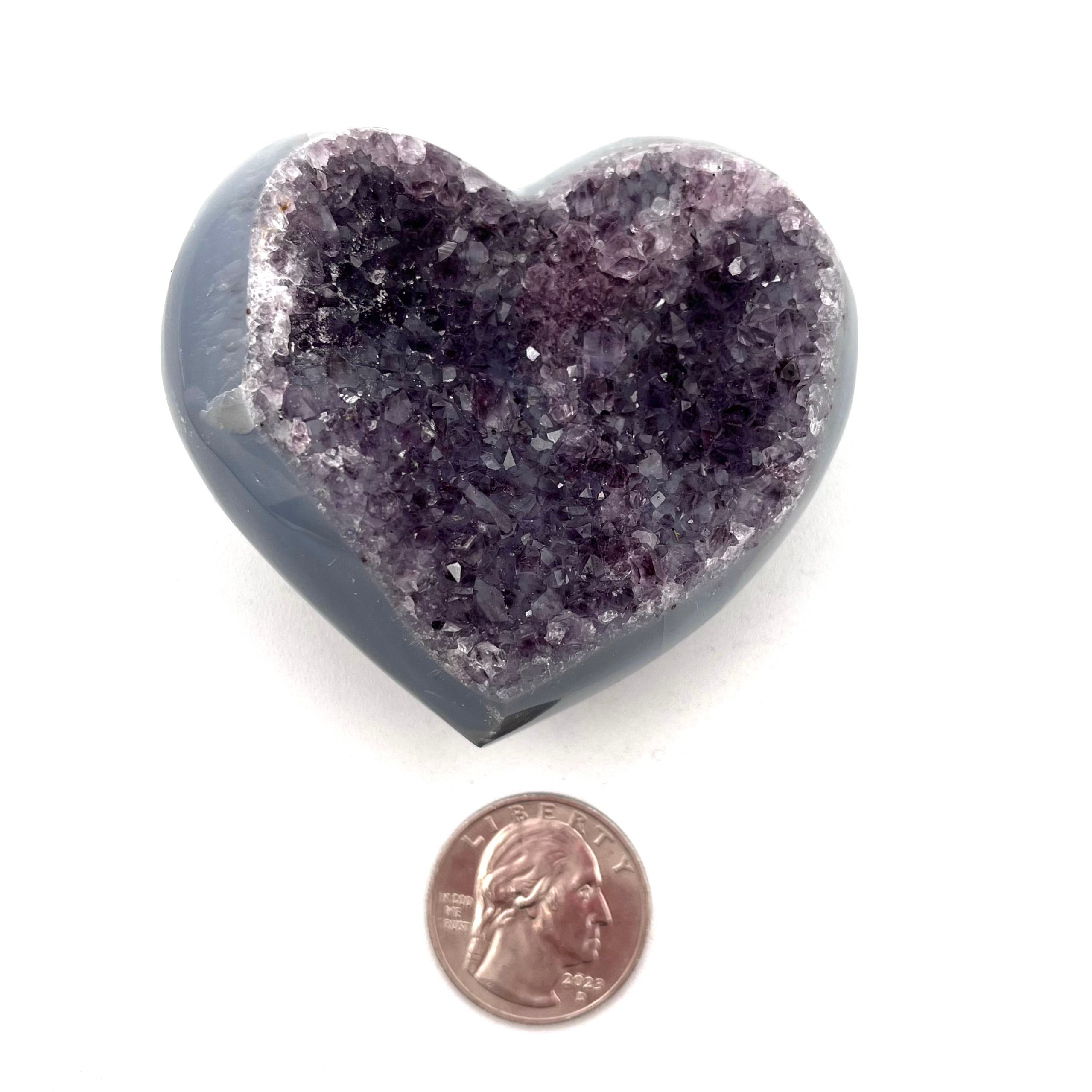 Amethyst Druzy Heart