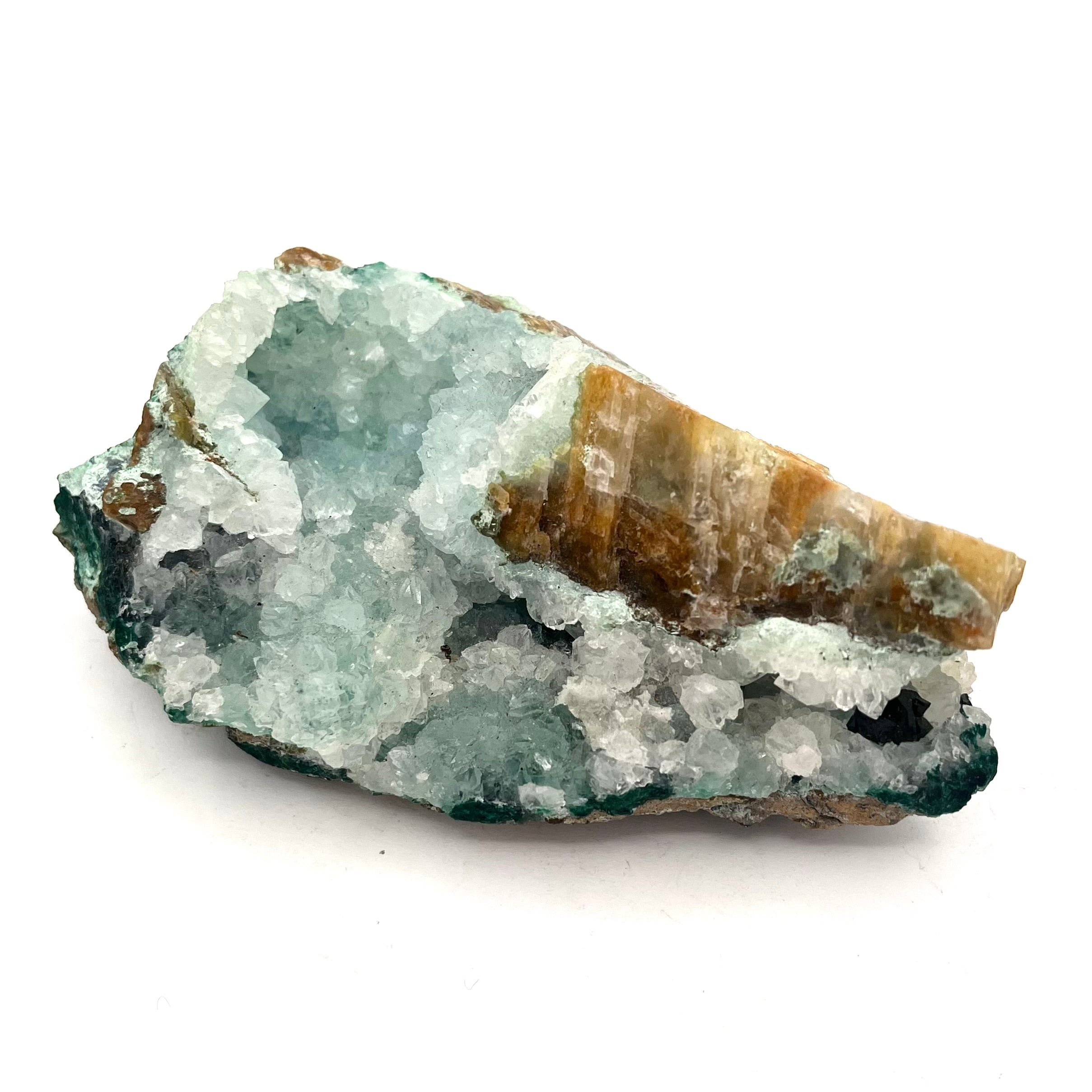 Rare Combination- Druzy Chrysocolla, Copper, Turquoise, Shattukite