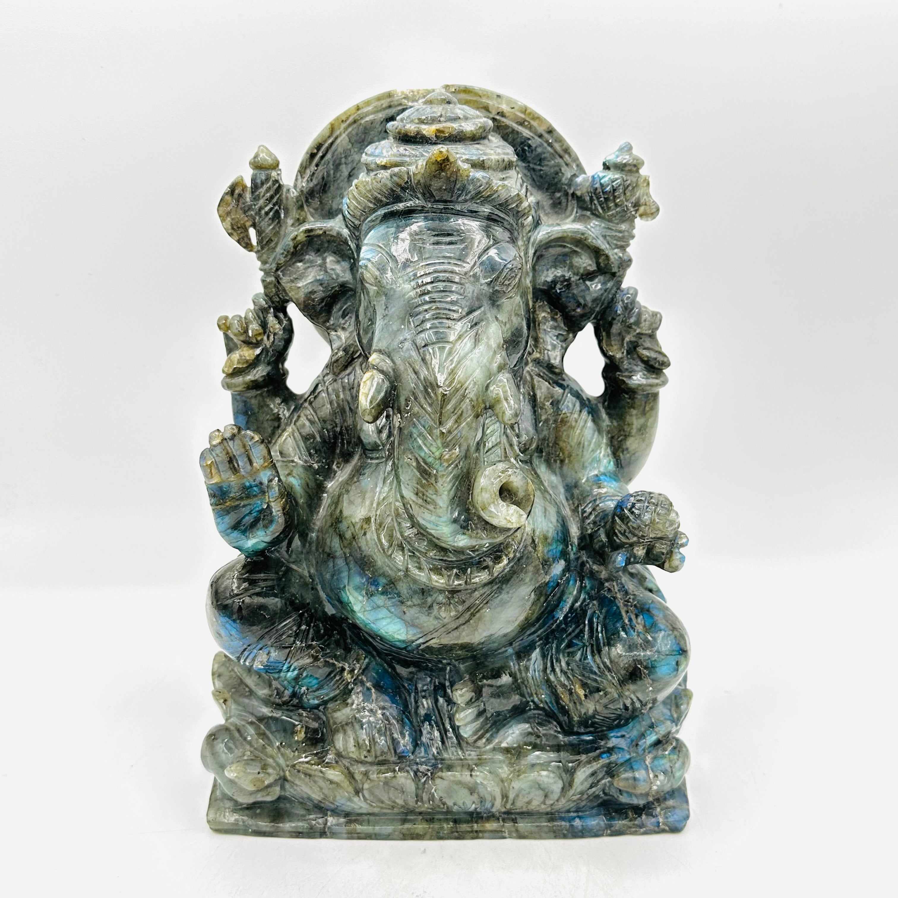 Carved Labradorite Ganesha