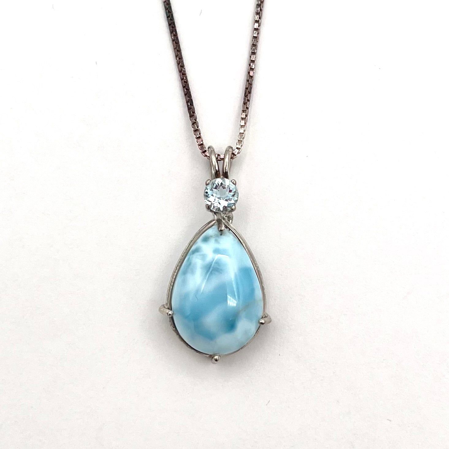 Larimar w/ Blue Topaz Necklace- Paul Jensen Signature Collection