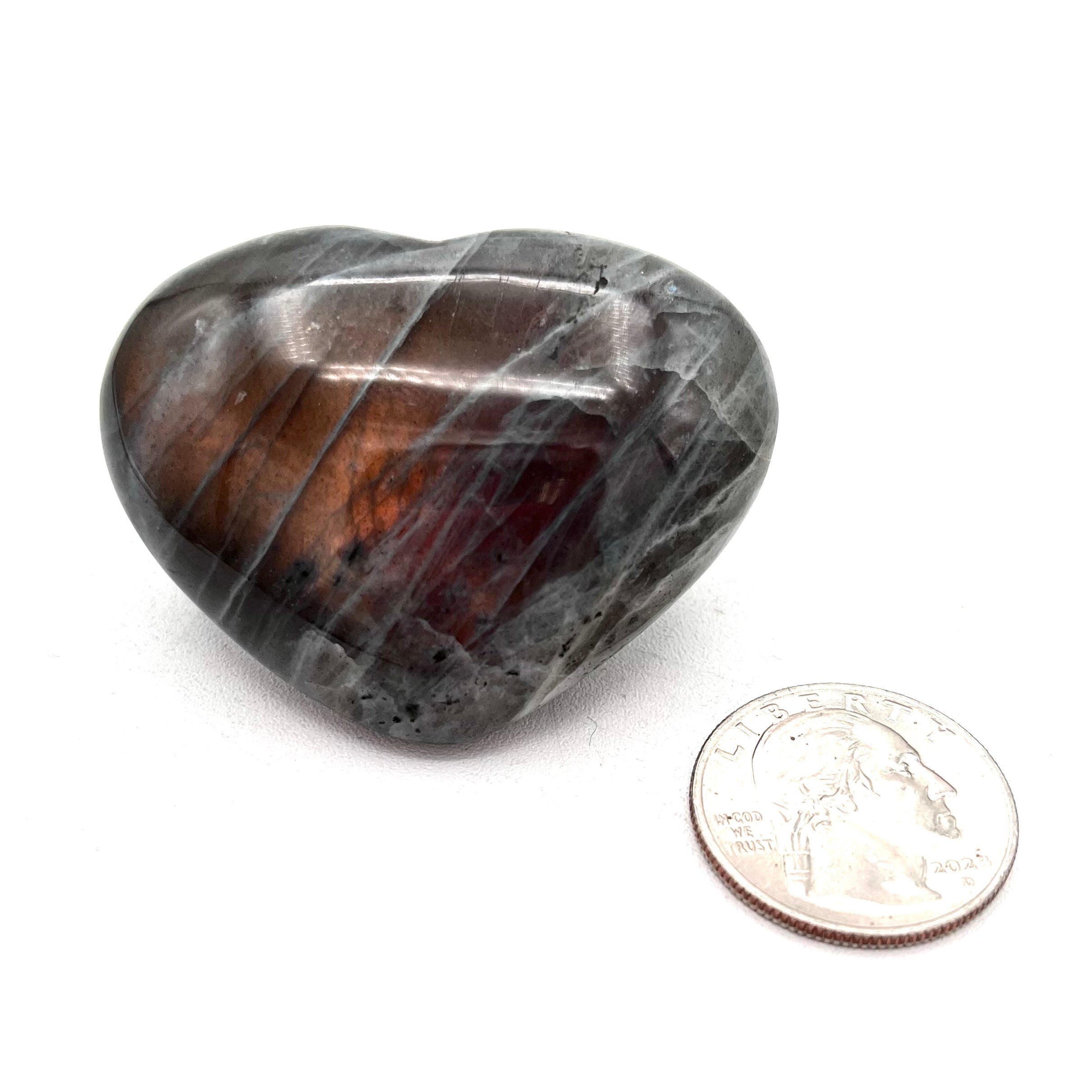 Labradorite Heart