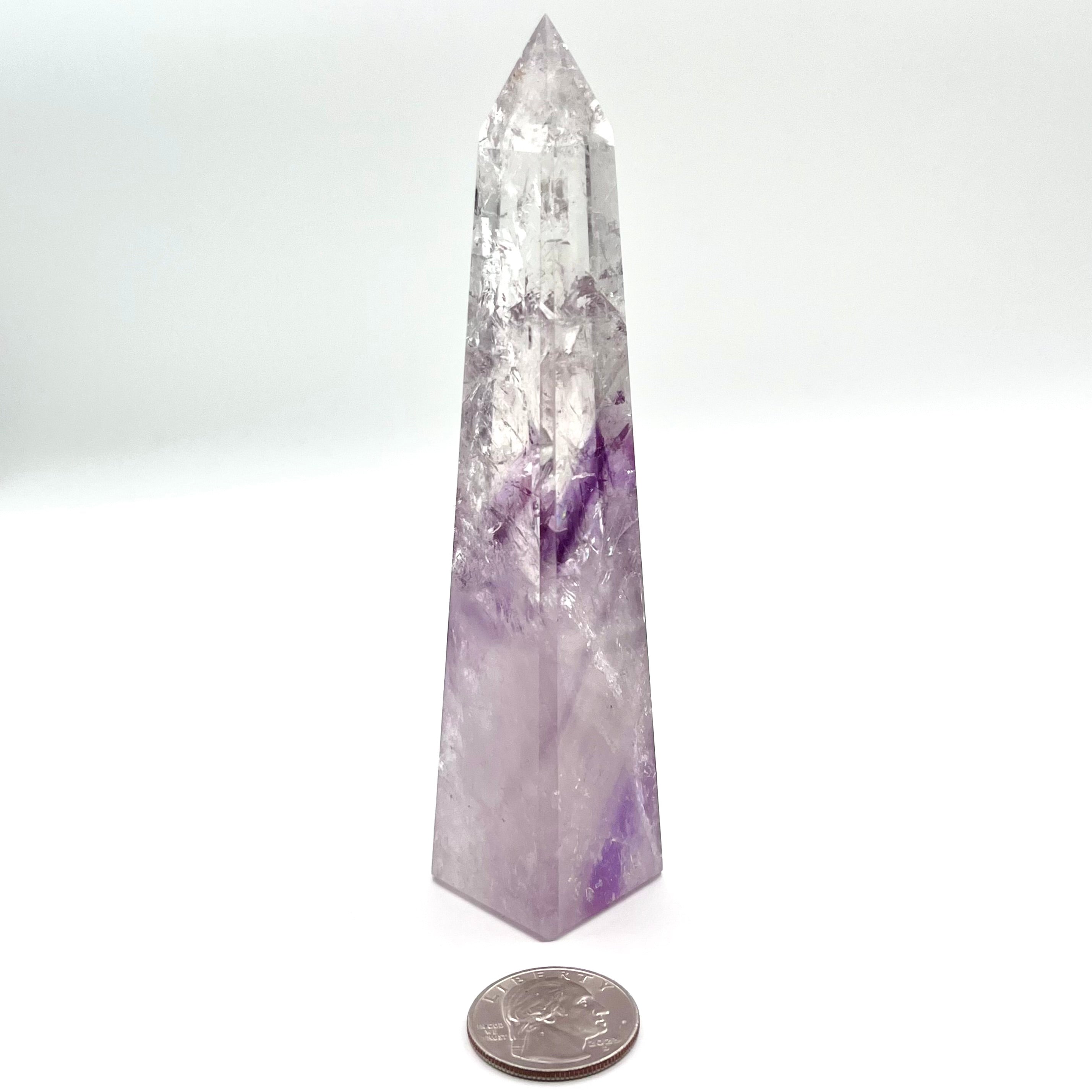 Gorgeous Amethyst Quartz Obelisks- Exquisite Clarity, Full of Rainbows