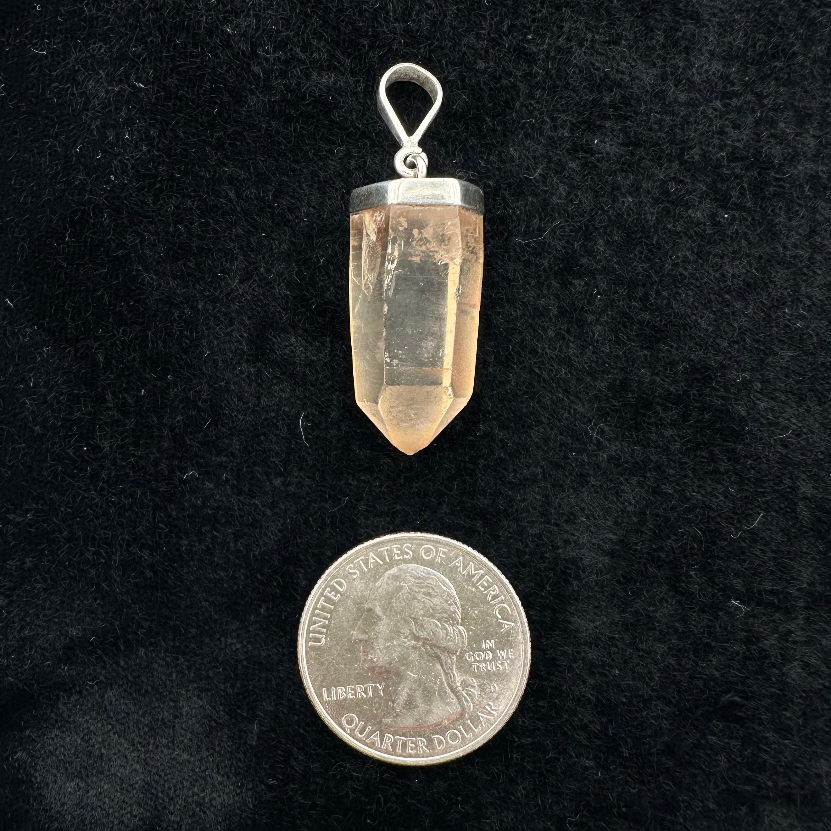 Tangerine Lemurian Quartz Pendant