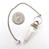 Clear Quartz w/ Garnet Pendulum