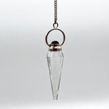 Clear Quartz w/ Garnet Pendulum
