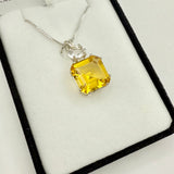 Siberian Gold Quartz Earth Heart Crystal w White Topaz Necklace- Paul Jensen Signature Collection