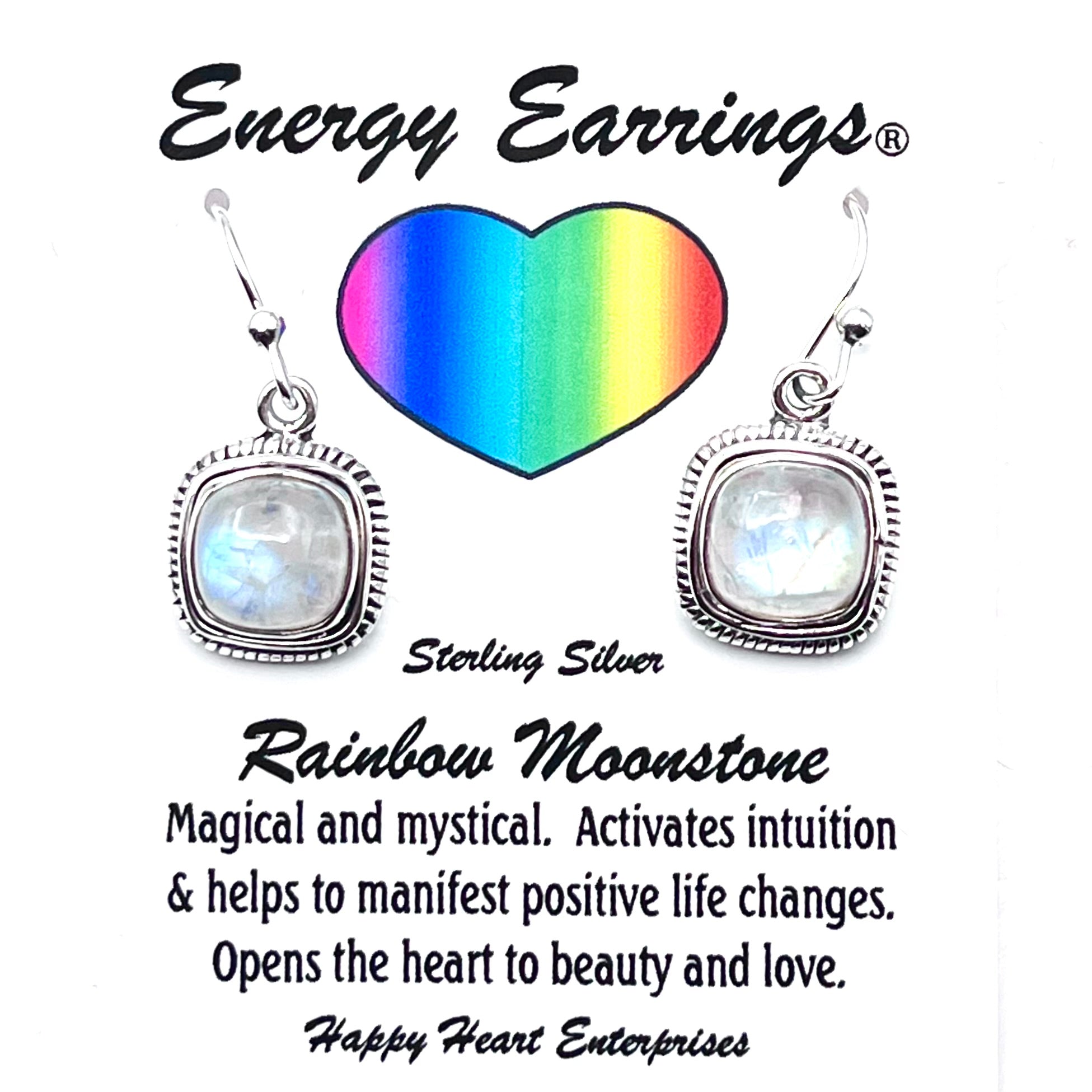 Rainbow Moonstone Energy Earrings