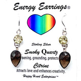Smoky Quartz& Citrine Energy Earrings