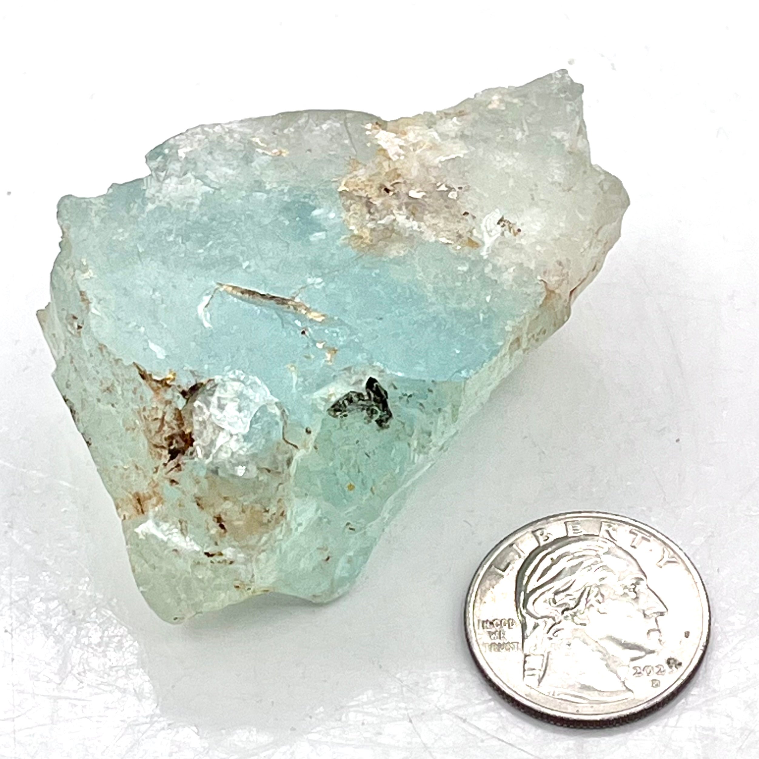 Gorgeous Natural Aquamarine w/ 1 Polished Face