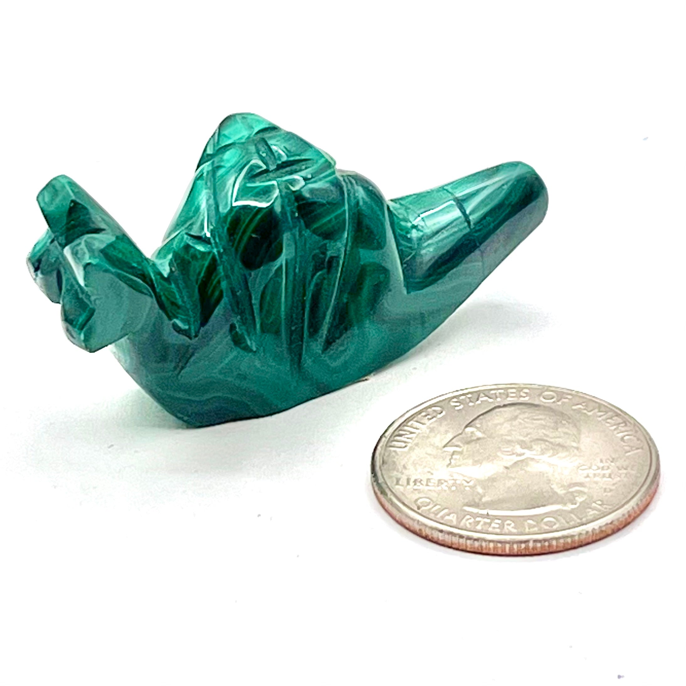 Malachite Animal Carving- Snail