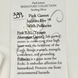 Pink Garnet Infinite Eye w Pollucite- Paul Jensen Signature Collection
