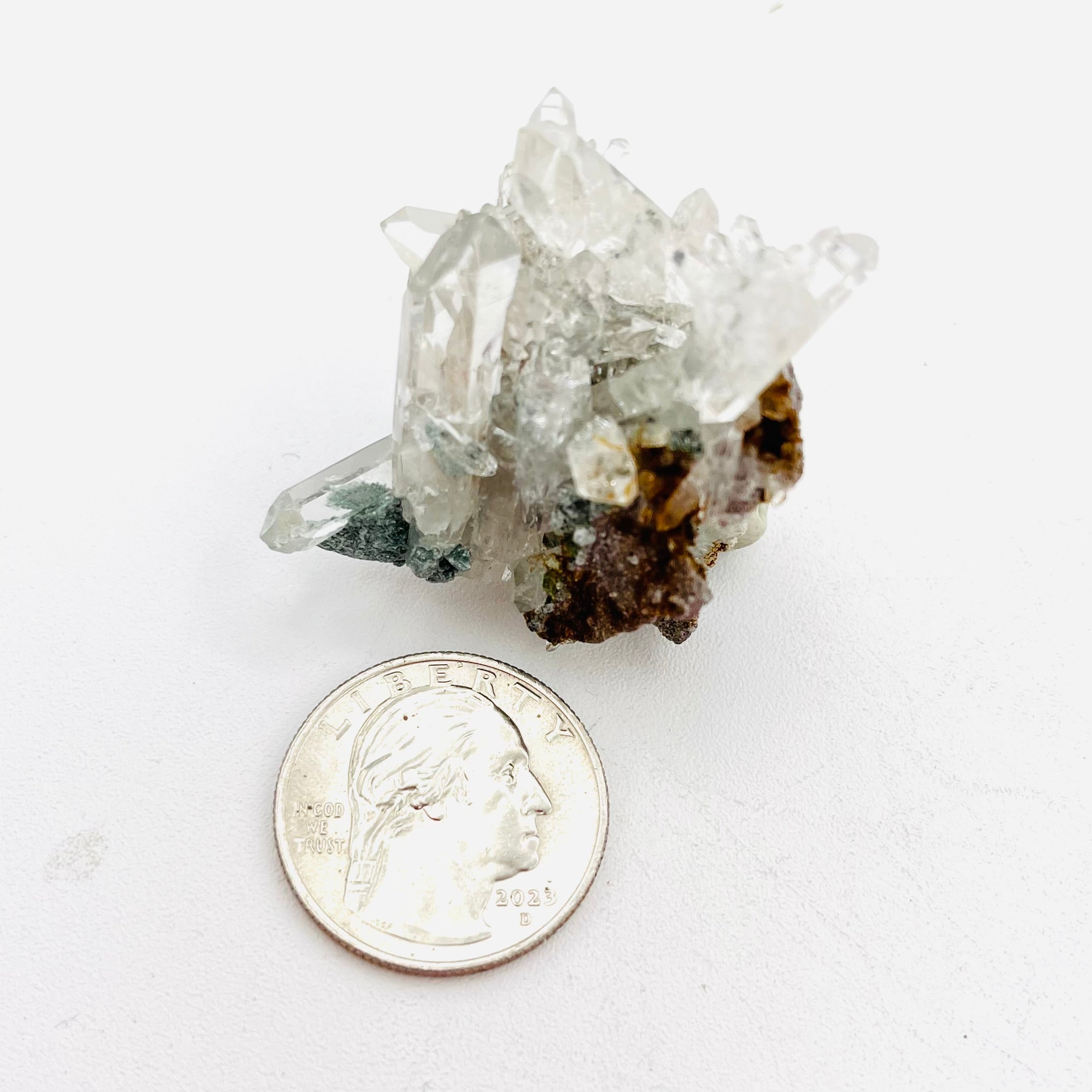 Columbian Lemurian Cluster with Golden Healer Matrix