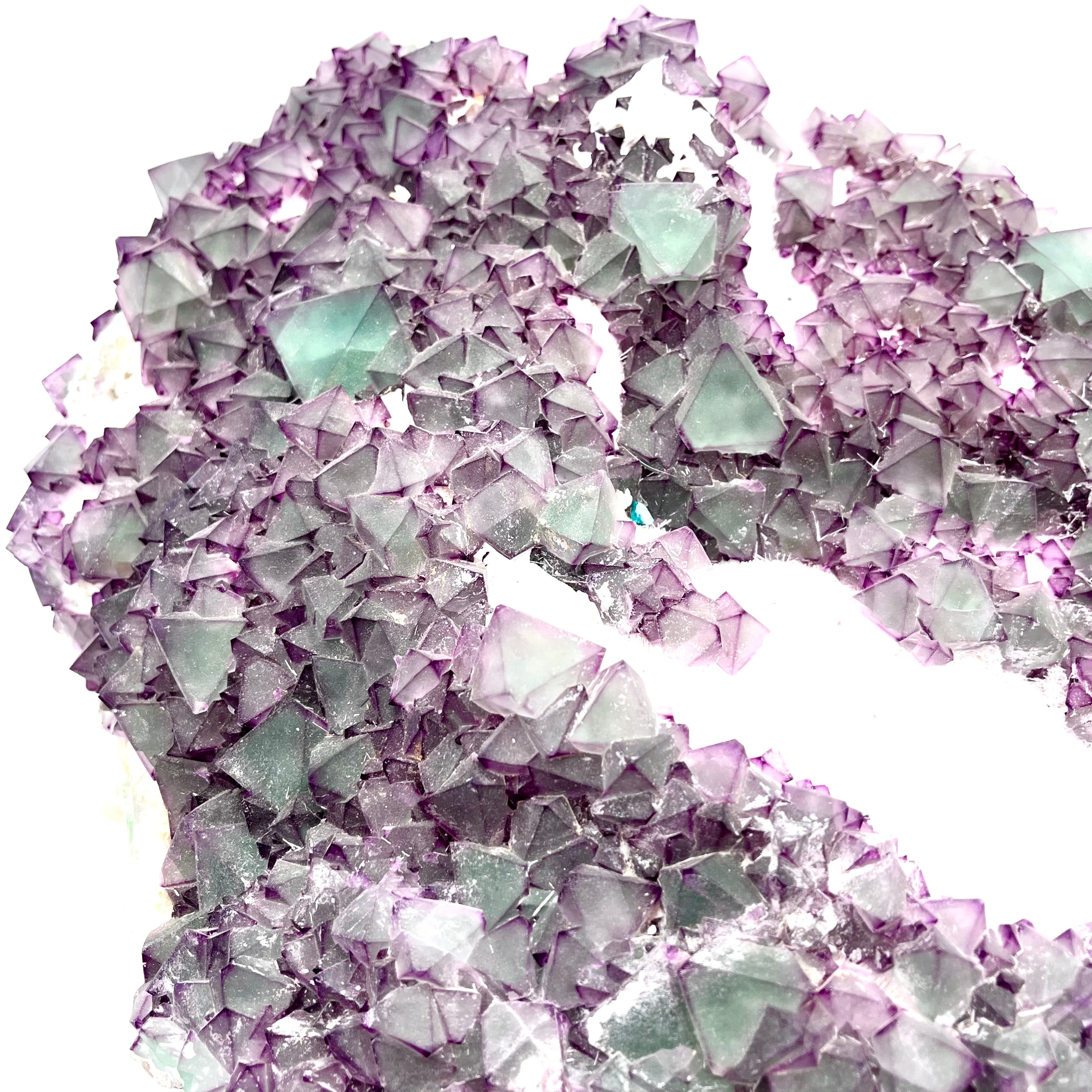 Stunning Fluorite Cube Formation- Green & Purple