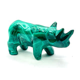 Malachite Animal Carving- Rhino