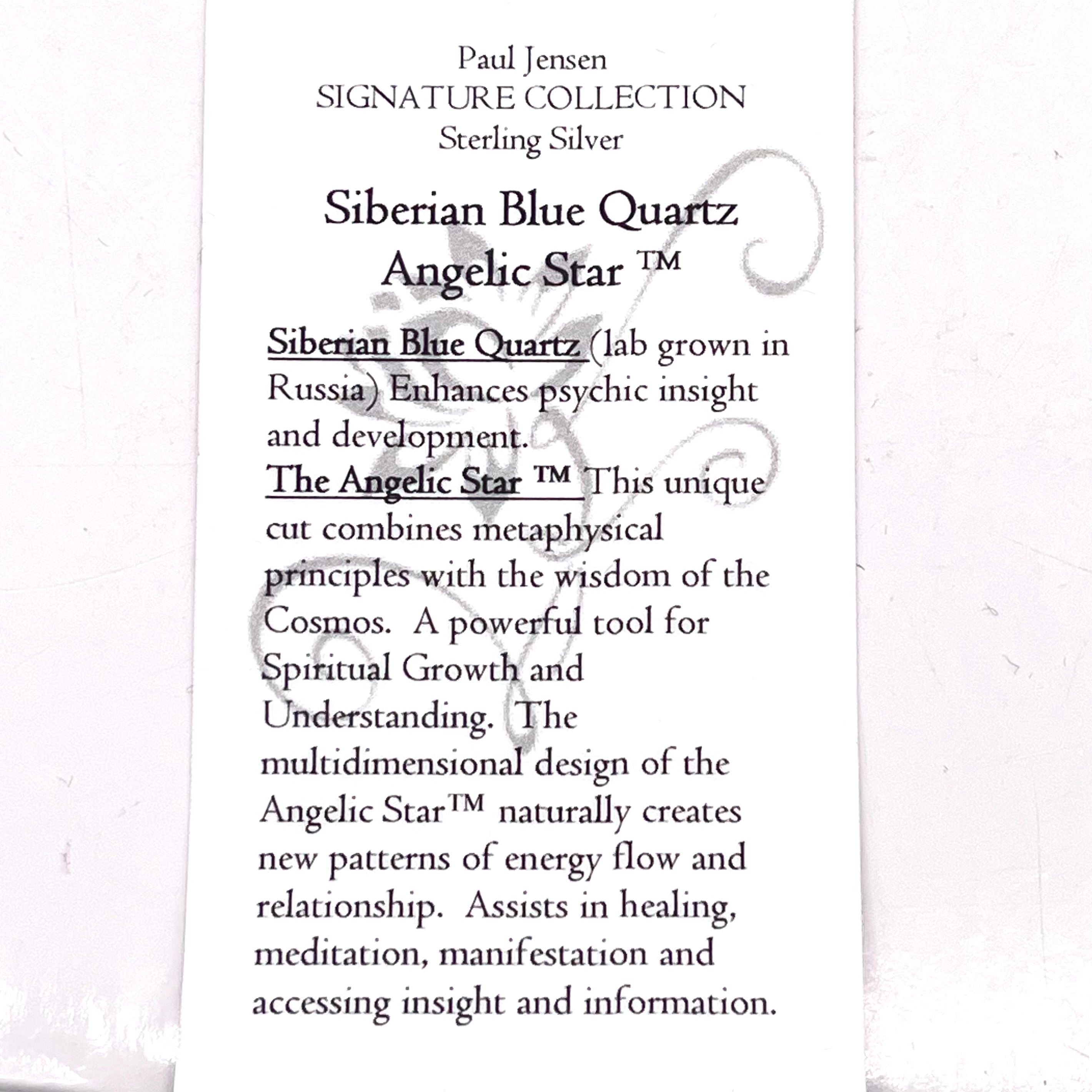 Siberian Blue Quartz Angelic Star Necklace- Paul Jensen Signature Collection